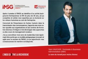 Témoignage de Yann Vaucher : Un sujet passionnant et “disruptant” sur l’ennui en entreprise.