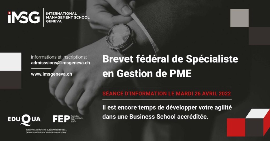 Séance dinformation Brevet Fédéral Spécialiste en Gestion de PME